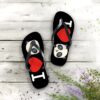 I LOVE PANDAS Flip Flops