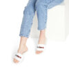 Women's PandaMania White Slide Sandals